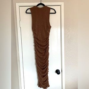 Fashion nova mocha glitter midi dress